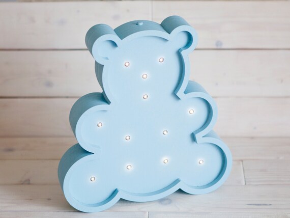 Items similar to Night light battery operated kids room nightlight bear shape mobile wall lamp ...