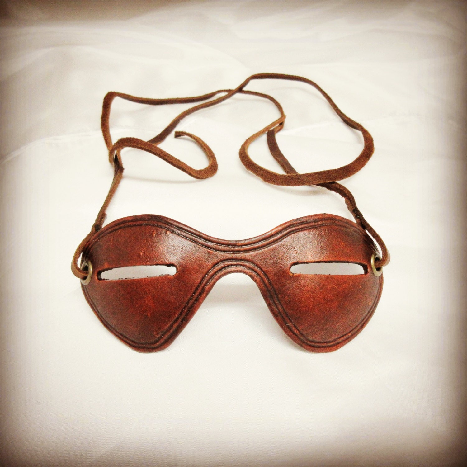 Leather Inuit Snow Goggles/Alaskan Eskimo Sunglasses/Snow