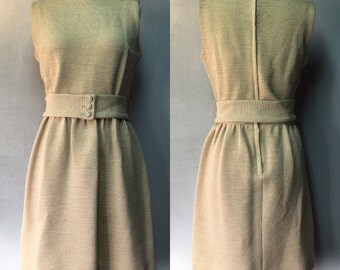 60's Jonathan Logan Gold Metallic Thread Dress