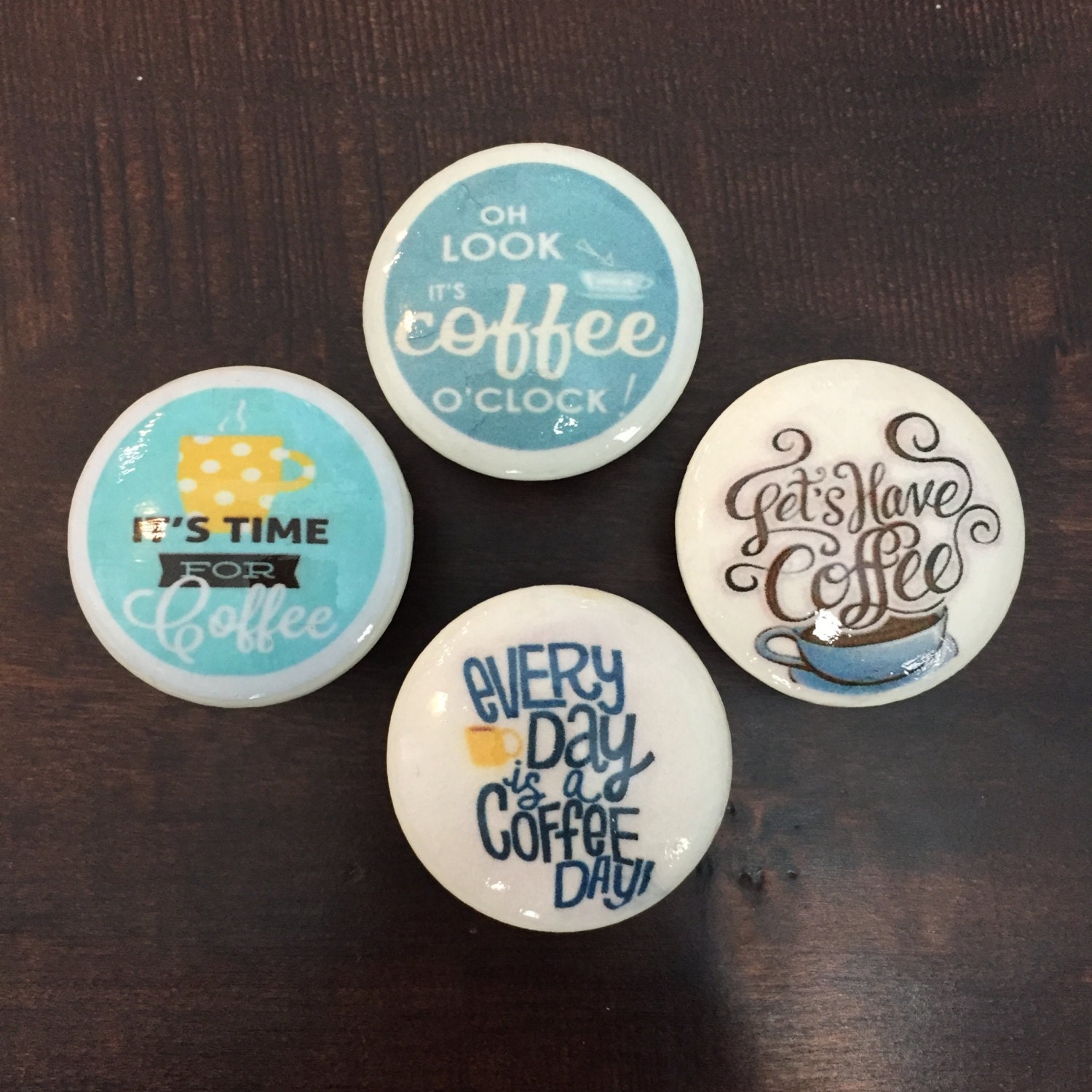 1.5 inch coffee theme knobs drawer pulls cream knobs