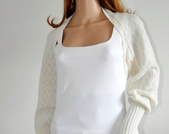 Romantic Wedding Lace Bolero Bridesmaid Ivory Bridal Shawl Shrug Accessories Beige Knit Wrap