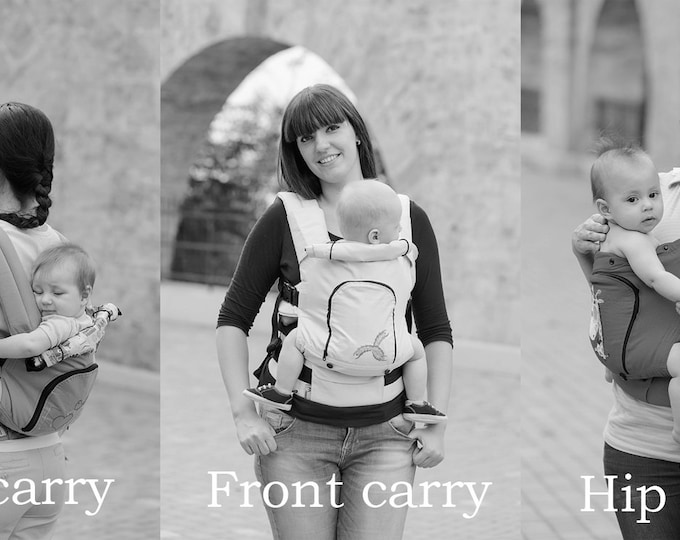 Cute Cotton Buckle Baby Carrier, Toddler Carrier, Baby Carrier, Baby Wrap Sling, Organic Toddler Carrier, Linen Baby Carrier