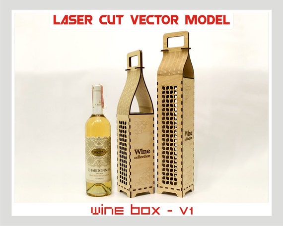 wine box vector box box Laser wine Plywood box Wood Wine wine vector cut