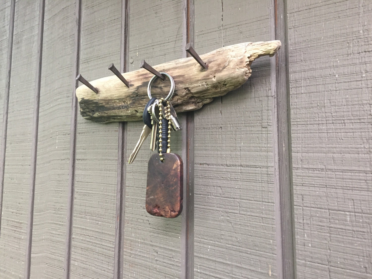 Driftwood Key Holder by DewLaMare on Etsy