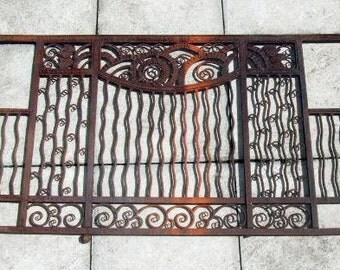 Edgar Brandt Art Deco wrought iron grill