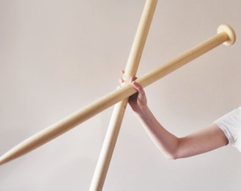 Giant knitting needles - 40mm knitting needles - chunky knitting needles - DIY chunky knit blanket - Extreme knitting needles 40 mm knitting