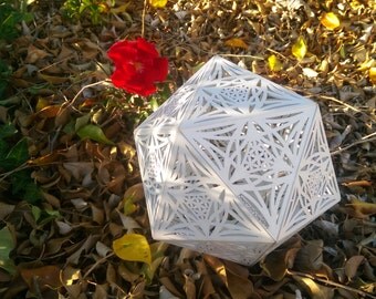 Icosahedron Lamp - Sacred Geometry: Flower of Life