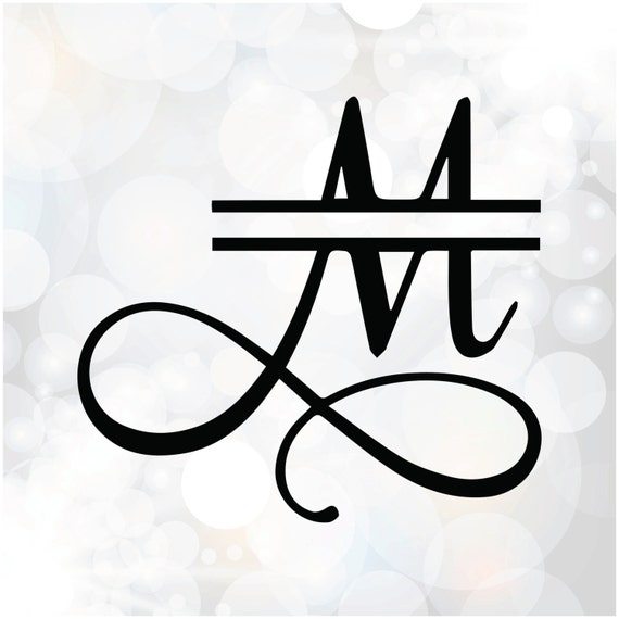 Split Monogram Font Alphabet Samantha Font Split letters