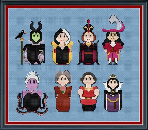Disney Villains Cross Stitch Pattern