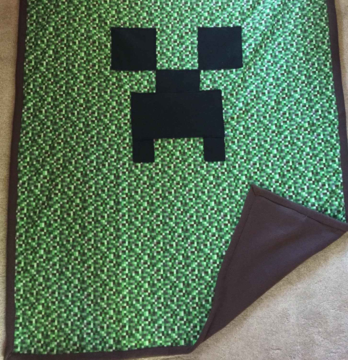 Minecraft Inspired throw blanket