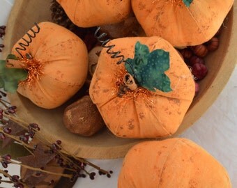 Primitive Folk Art Pumpkin Ornie Bowl Filler Pattern - ePattern - Cheese Creek Studio Original Design