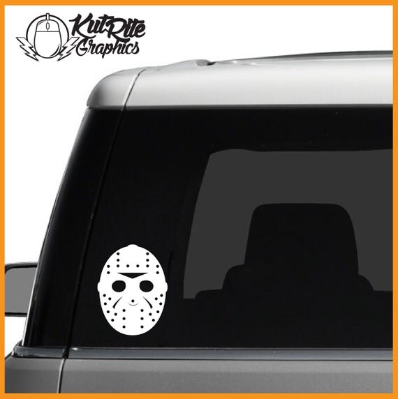 Jason Voorhees Mask Vinyl Vehicle Decal