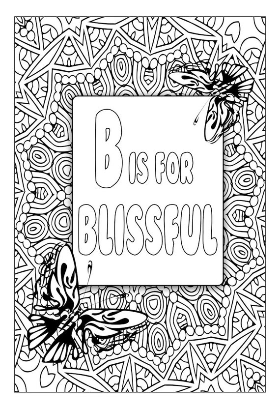 Typography Art Word Art Coloring Page Inspirational