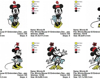 Package 12 Minnie Mouse Embroidery Designs