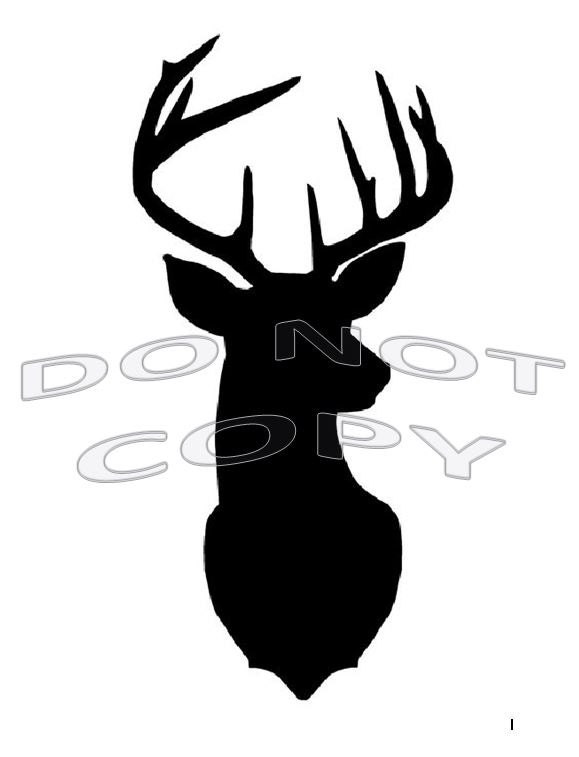 Reusable Stencil Buck Head Silhouette by StencilsGaloreCanada