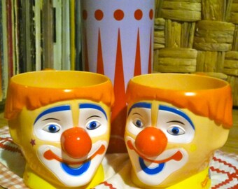 Vintage circus mugs clown Barnum and Bailey Circus Rainbow Souvenir mugs 3