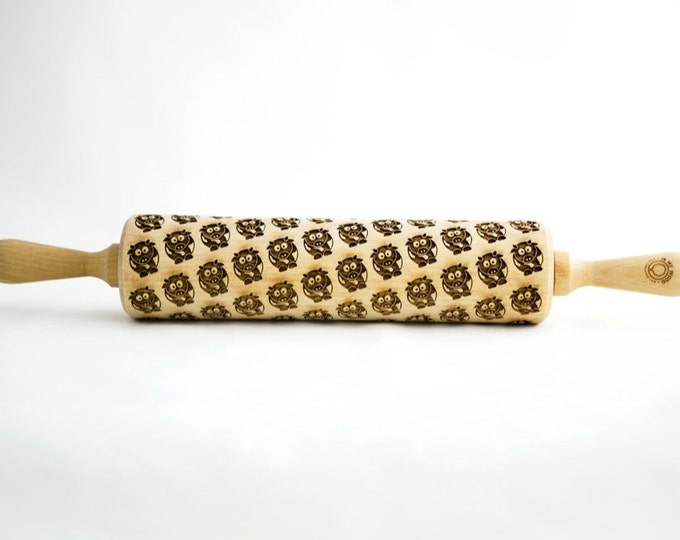 COWS rolling pin, embossing rolling pin, engraved rolling pin for a gift, flowers, KIDS, gift ideas, gifts, unique, autumn, wedding