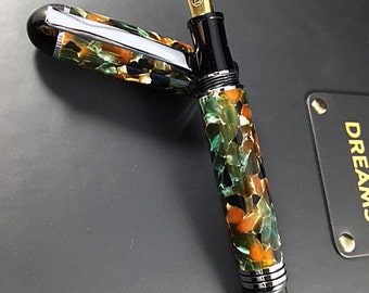 Custom Fountain Pen. Handmade Churchill Fountain Pen for the serious collector. The perfect Executive Gift or Desk Pen.