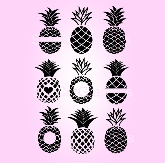 Download SVG Pineapple Monogram Frame Svg Cut Files Svg files for