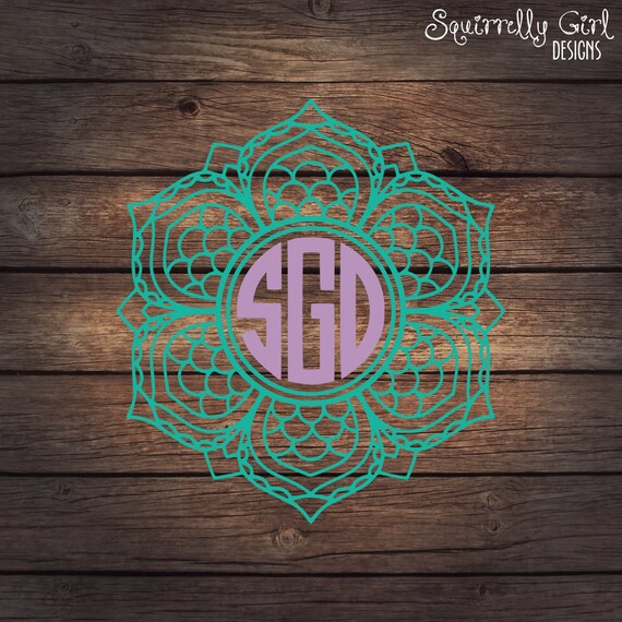 Download Mermaid Scale Mandala Monogram Decal