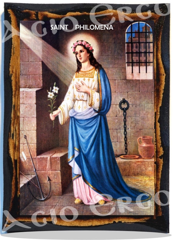 Saint Philomena Virgin and Martyr Christian Catholic Icon on
