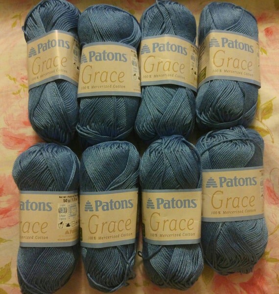 Items similar to Patons Grace Yarn Azure 1 Cotton on Etsy