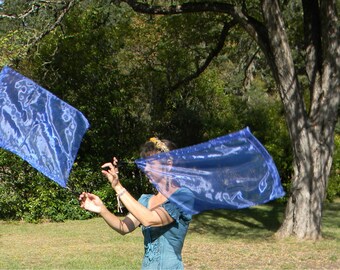 Fall Sale! Flag Poi - Midnight Sky with Rainbow Sparkles