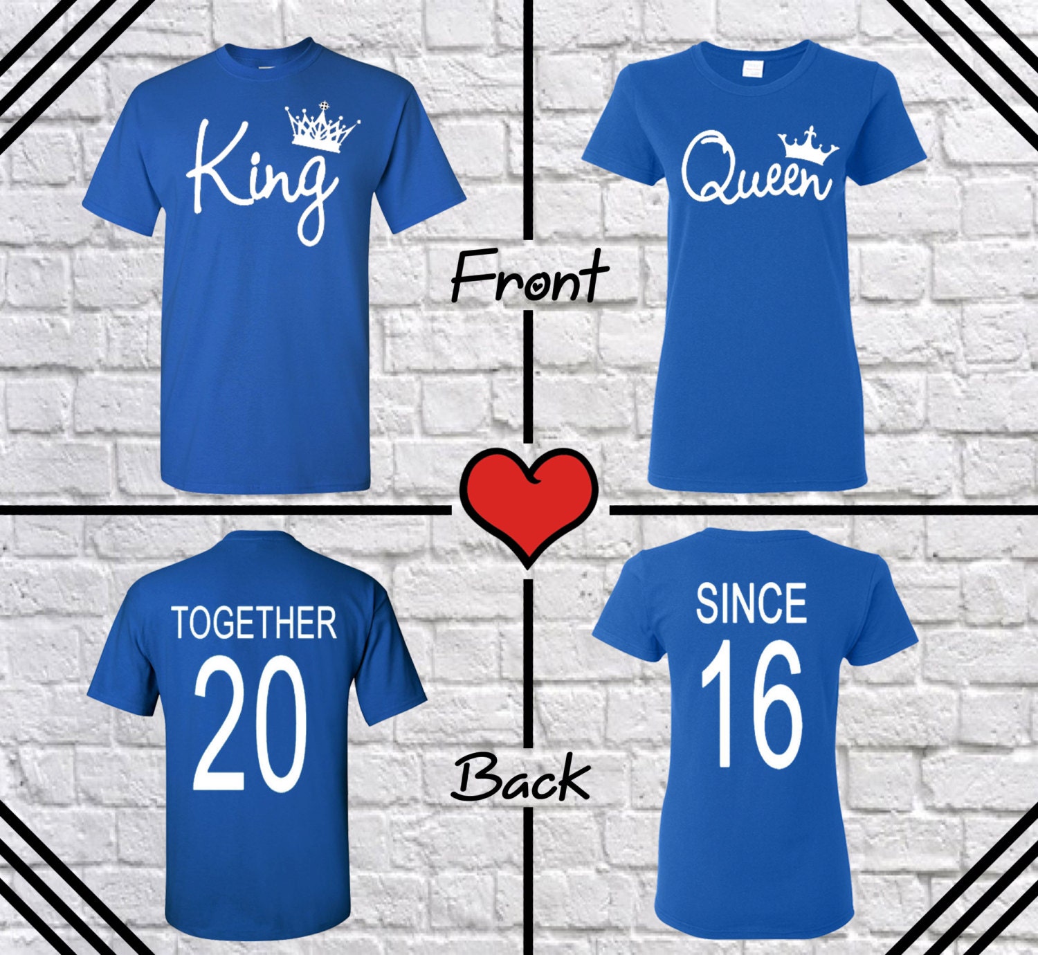 king and queen tshirt