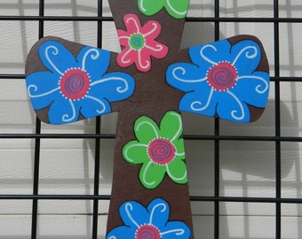 Items similar to Hand painted wooden cross on Etsy