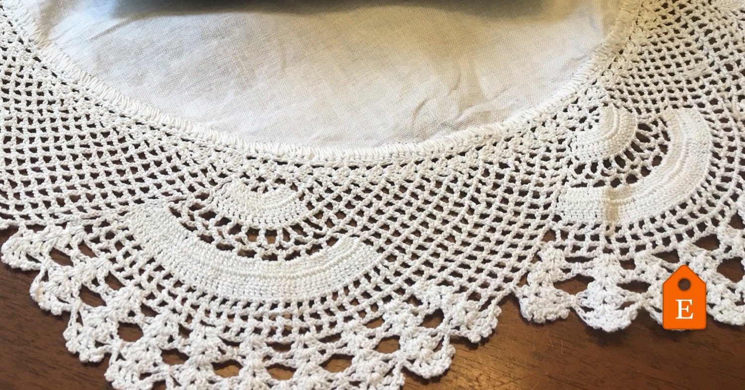 Heirloom Large Crochet Doily Handmade Wedding Doily Vintage
