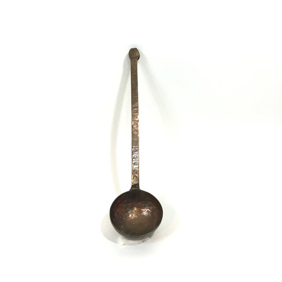 Antique Brass Ladle Hammered Brass Ladle Copper Plated