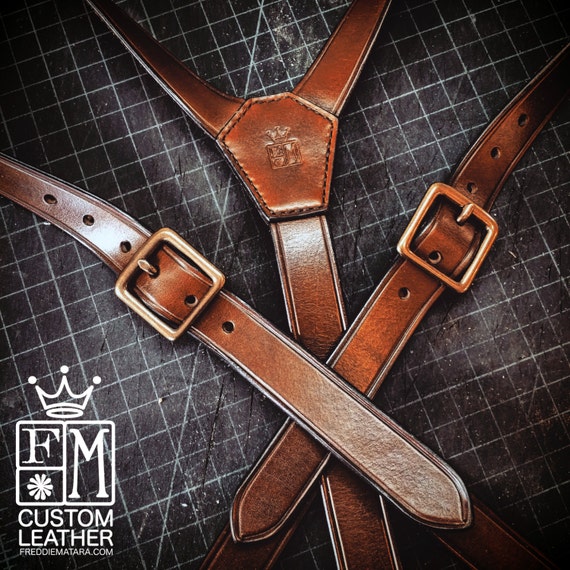 Leather suspenders hand built for YOU in New York City by Freddie Matara