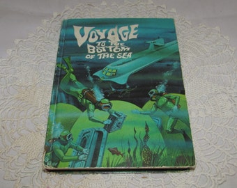Vintage Hardcover Book, Voyage to the Bottom of the Sea by Raymond Jones, 1965, Whitman Pub., TV Adventure Book, collectible
