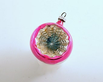 Vintage Christmas Ornament Glass Ornament Indent