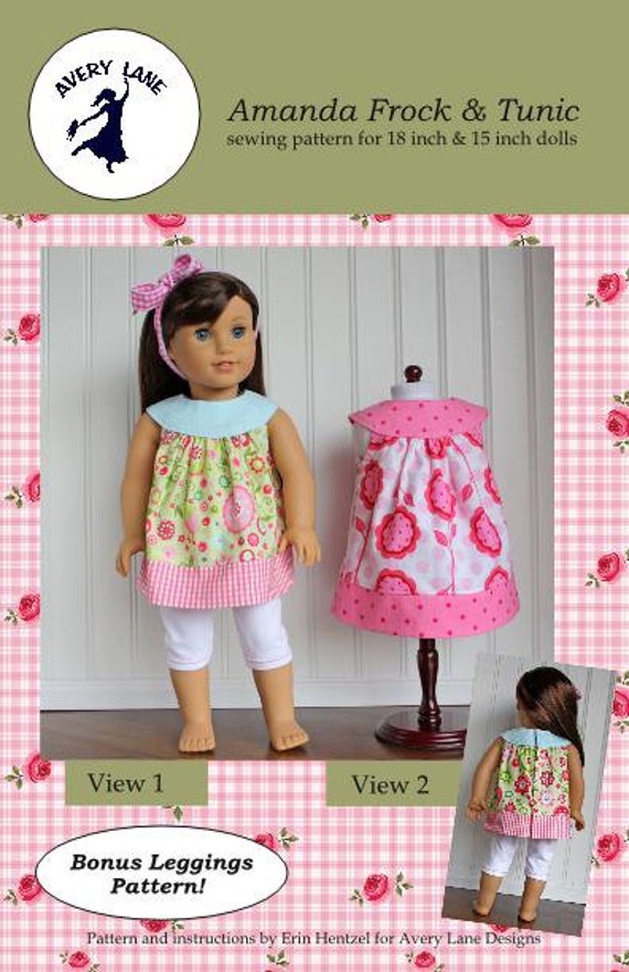 doll pattern inch for dress 15 Designs Lane and 18 Avery Dress doll Top Pattern sewing Boutique inch