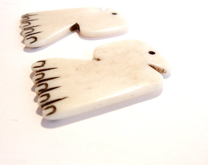 Pair of Ivory Feet of Tagua Nut Charms