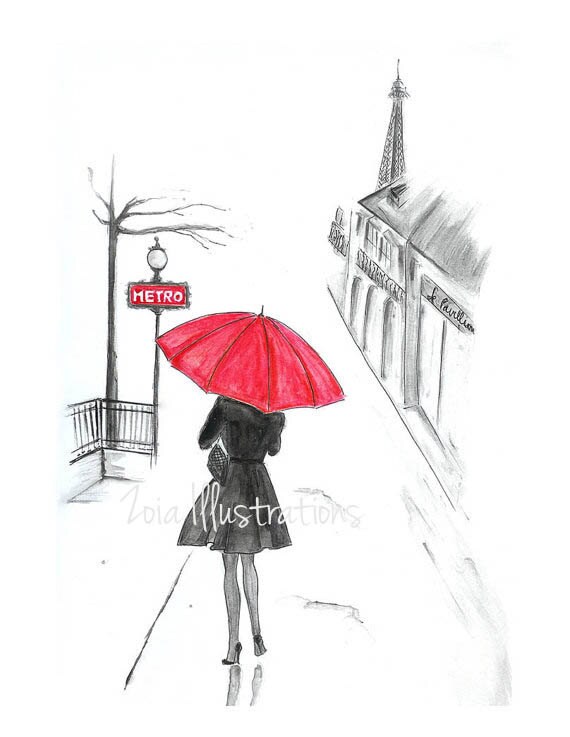 e start girl names unique Umbrella The  Drawing   Rain With galleryhip.com In Hippest Girl