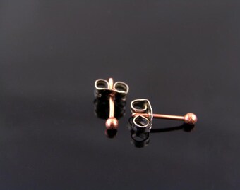 Copper Earrings, Copper Studs, Copper Stud Earrings, Solid Copper Ear Studs, Copper Buds, Bud Earrings, Raw Copper Earrings, Tiny Earrings