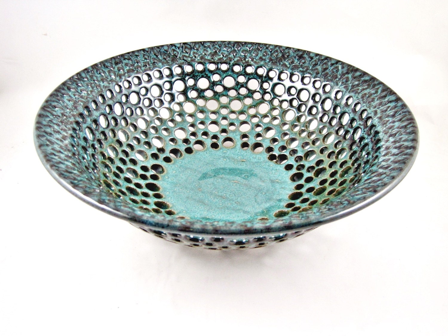 Pottery fruit bowl ceramic fruit bowl jade by Ningswonderworld