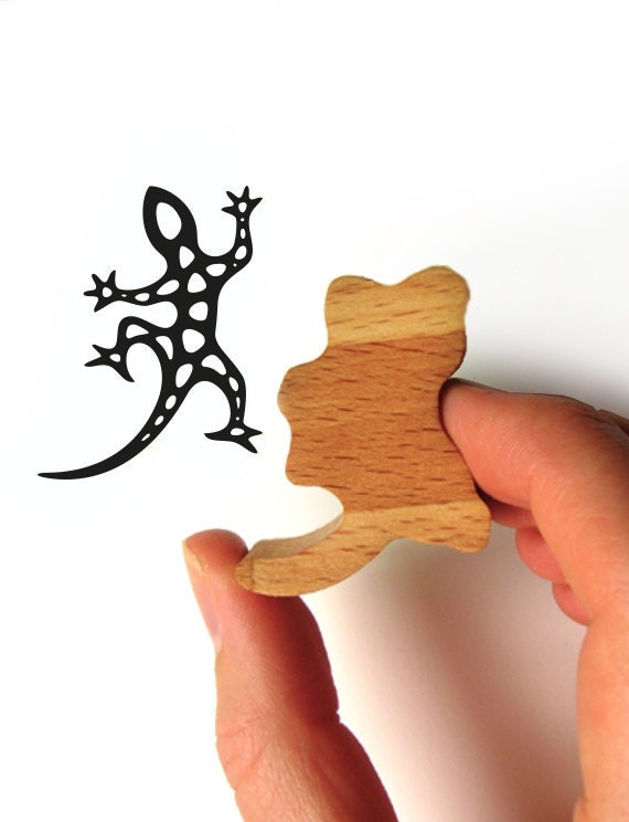 Harlequin Gecko Stamp for Scrapbooking