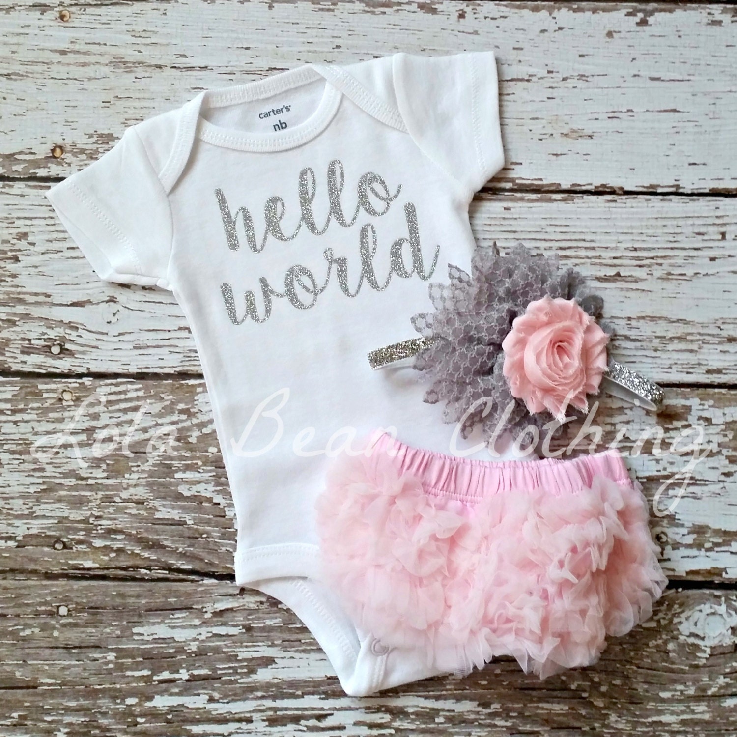 Baby Girl Take Home Outfit Newborn Baby Girl Hello World