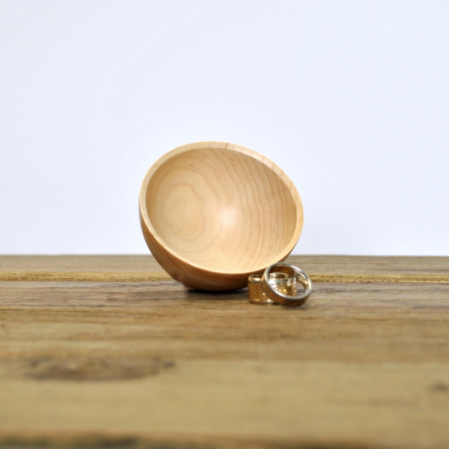 Ring Bowl READY TO SHIP Maple Woodturning Lathe