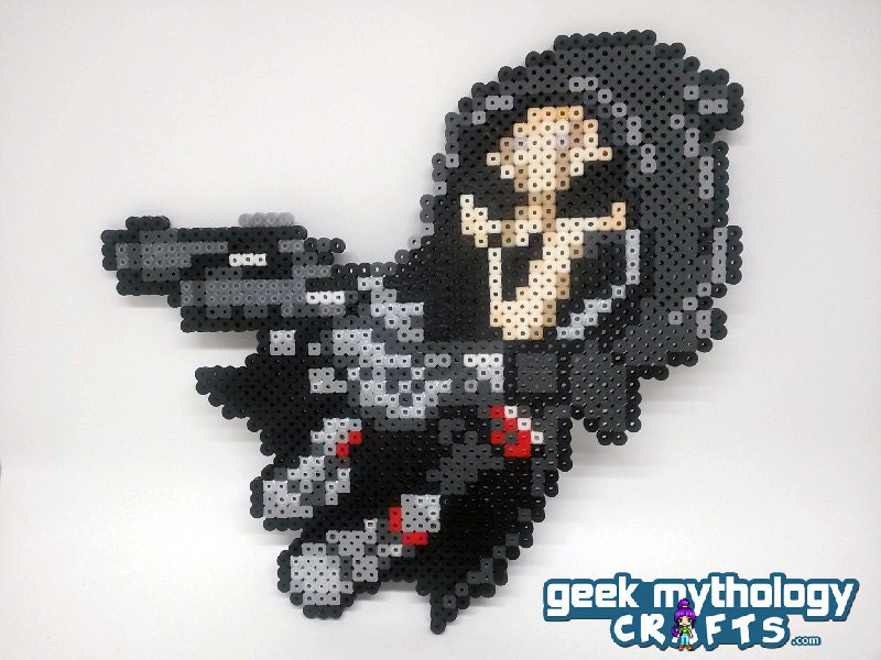 Overwatch Reaper Die Die Die Perler Bead Sprite Pixel Art
