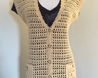 Crochet sweater vest | Etsy