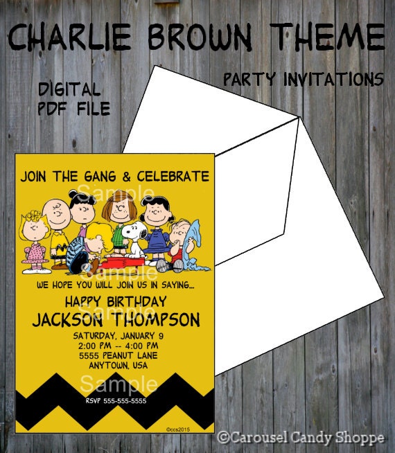 Charlie Brown Birthday Invitations 9