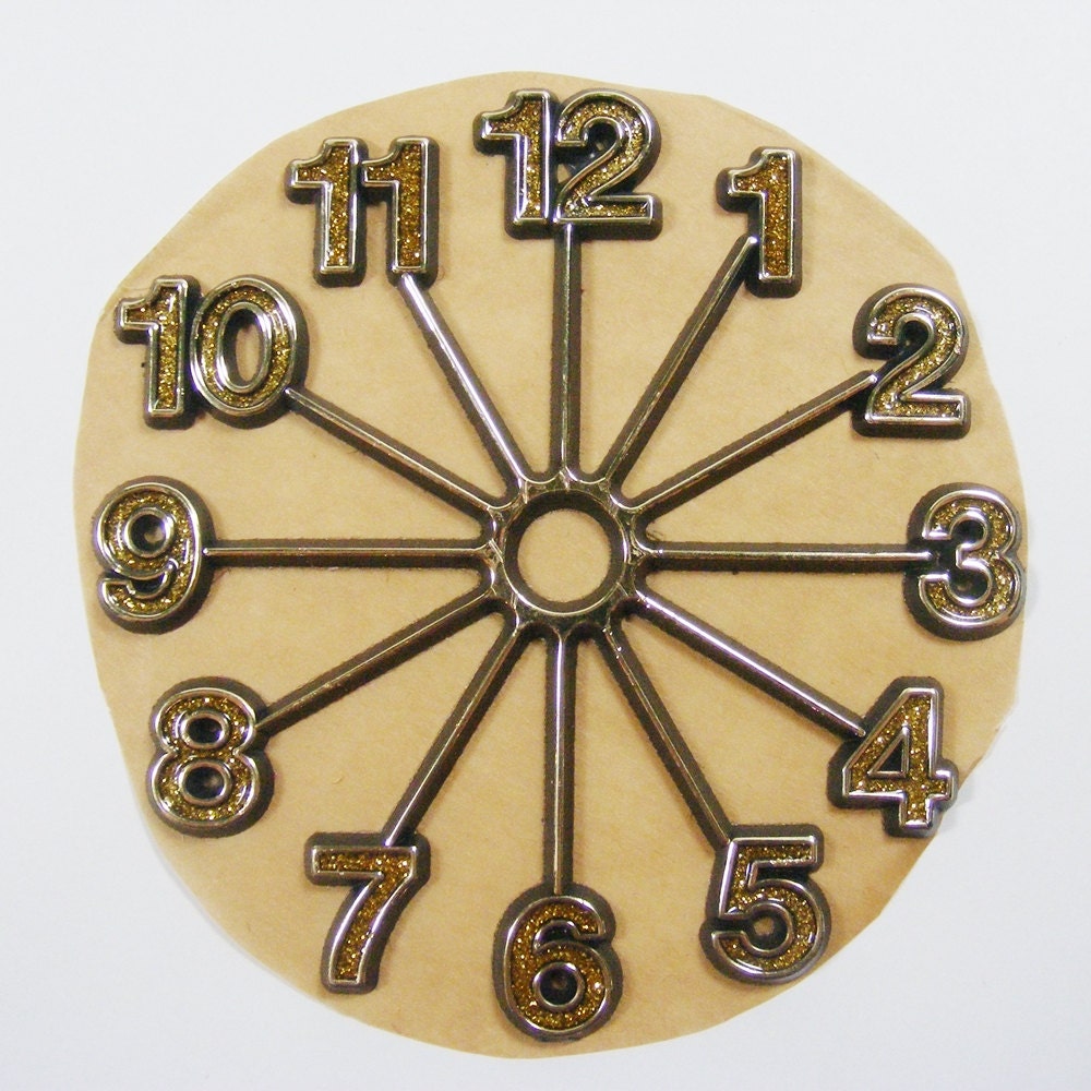 Glitter Gold Clock Face Vintage Clock Face DIY Clock Face