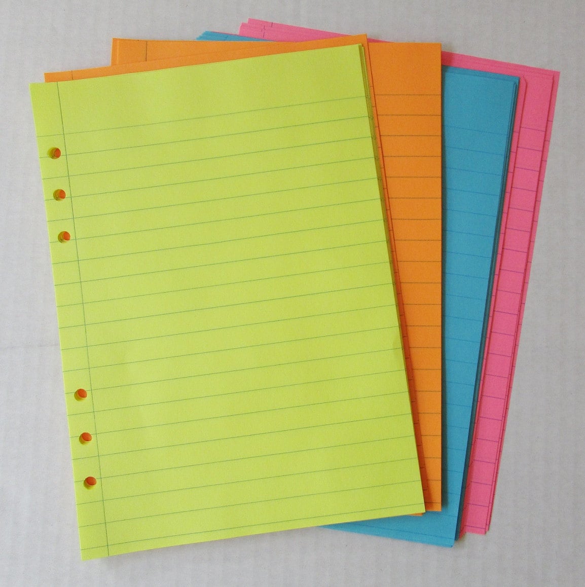 Set of 40 Colored Lined 20 lb Paper Inserts for by paperplanbliss