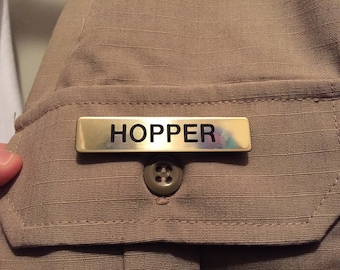 Hawkins Police Hopper Name Badge - Stranger Things Costume