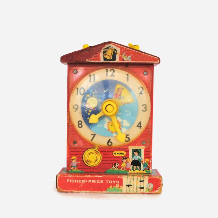 music box teaching clock fisher price