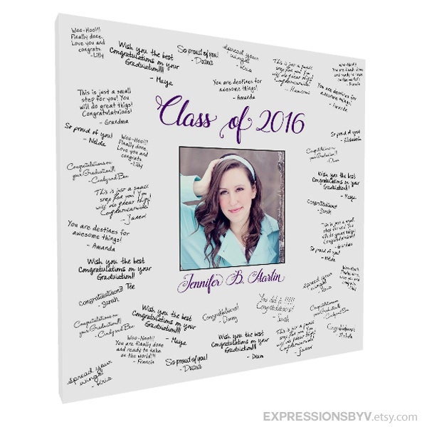 Guest Book Canvas Print Guest Book Alternative Graduation